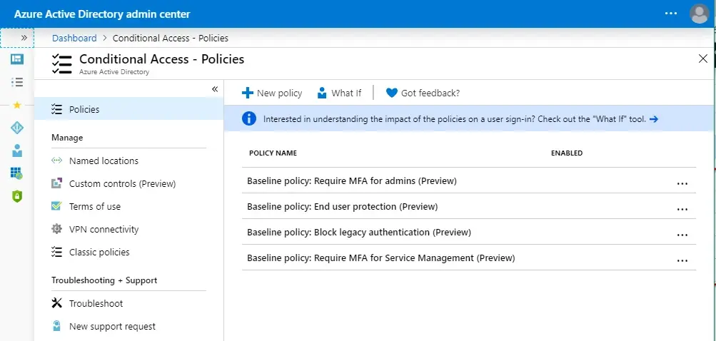 Conditional Access policies